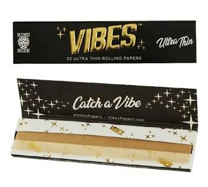 VIBES - ROLLING PAPER+TIPS (33PK) ULTRA THIN [KING SIZE]