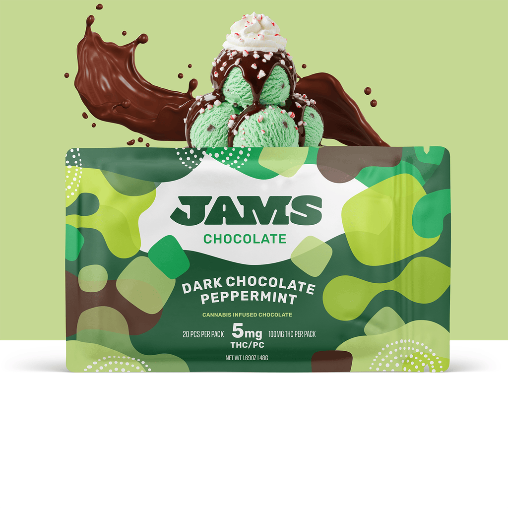 JAMS Peppermint Dark Chocolate [5mg] 20-Pieces