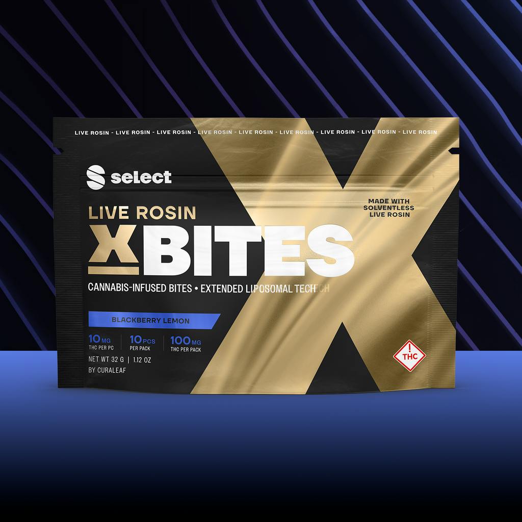 Select X-Bites Blackberry Lemon Live Rosin Bites 10mg ea | 10-Pack