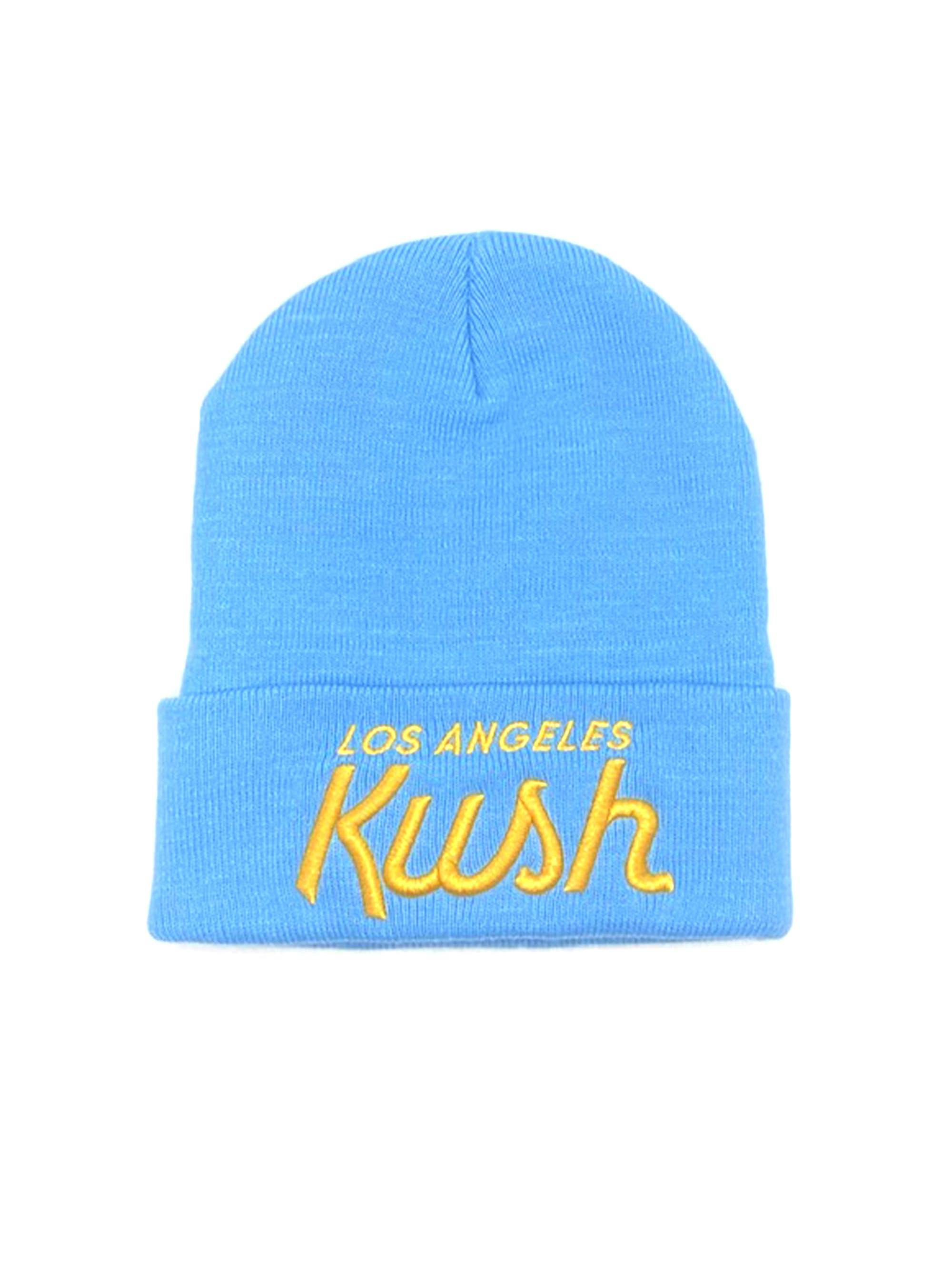 Los Angeles Kush - Baby Blue Beanie w/ Gold Sig