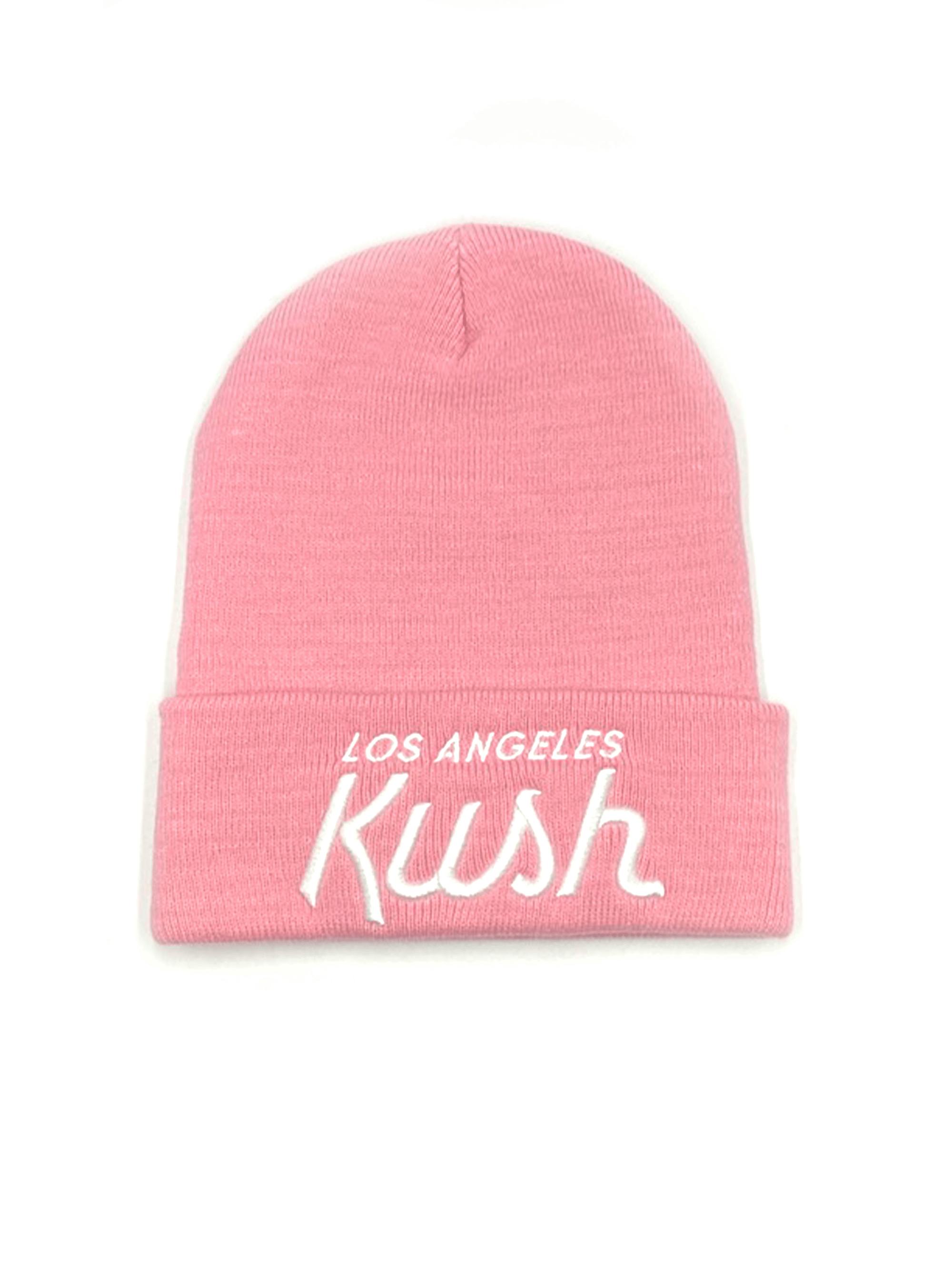 Los Angeles Kush - Pink Beanie w/ White Sig