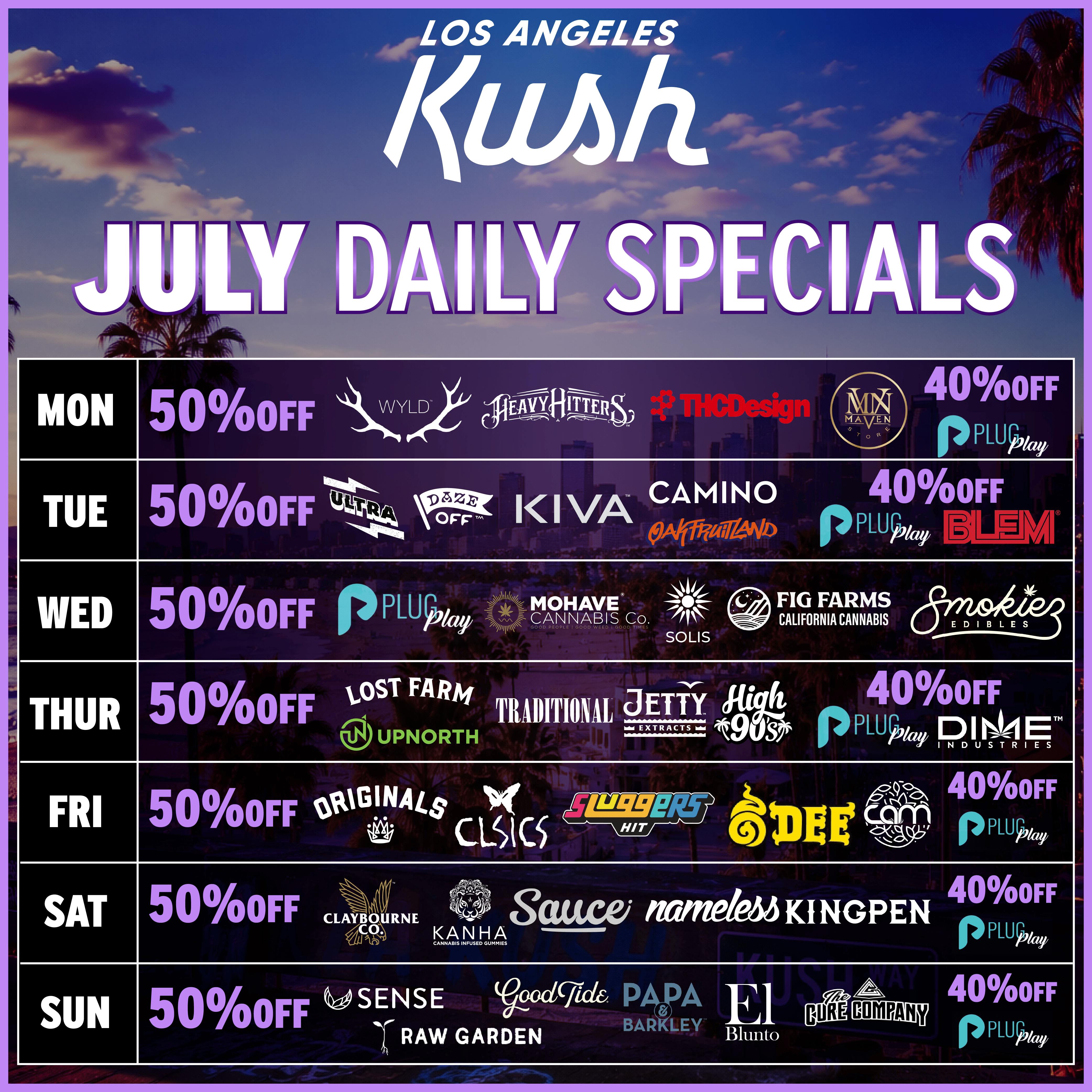 Los Angeles Kush: Lak Daily Specials