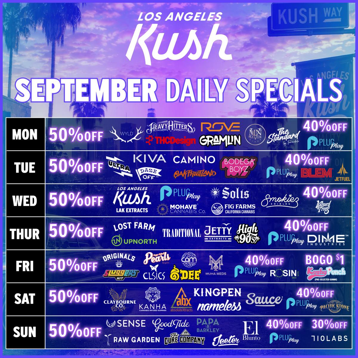 Los Angeles Kush: Lak Daily Specials