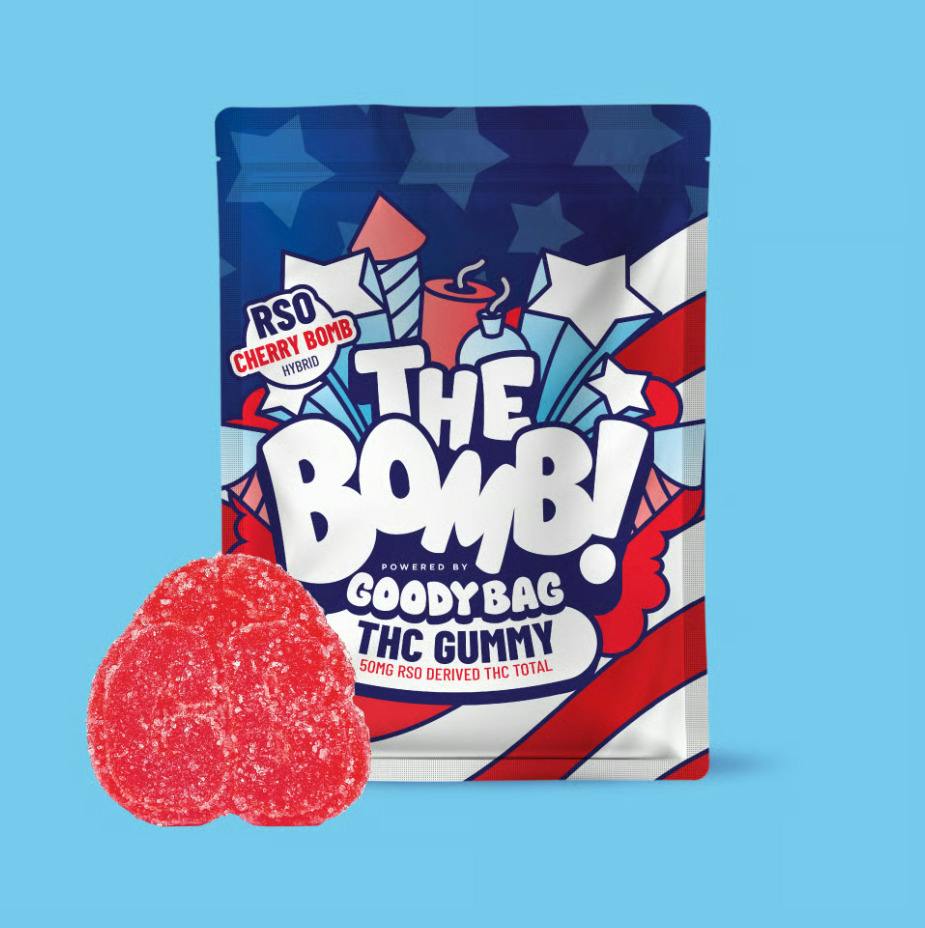 Cherry RSO 1:1 THC:CBD Mini Bombs 5pk (100mg)