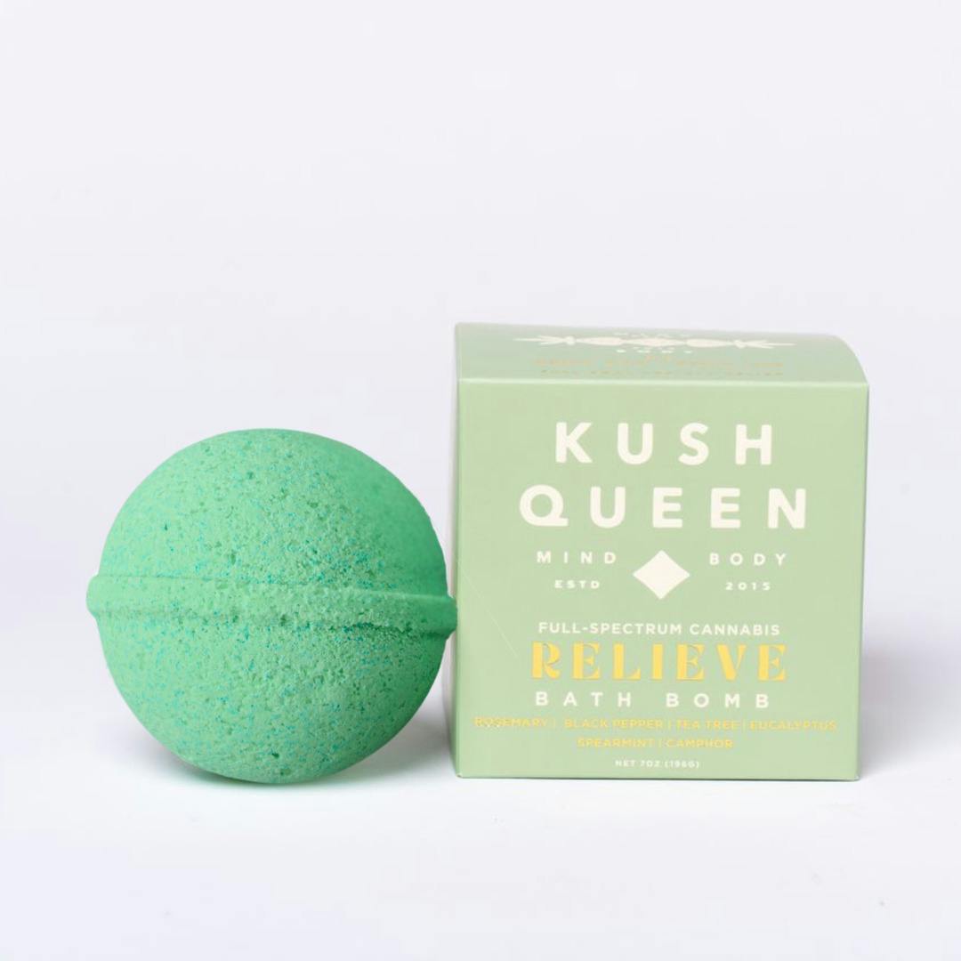 Relieve 1:1 THC:CBD Bath Bomb (25mg)