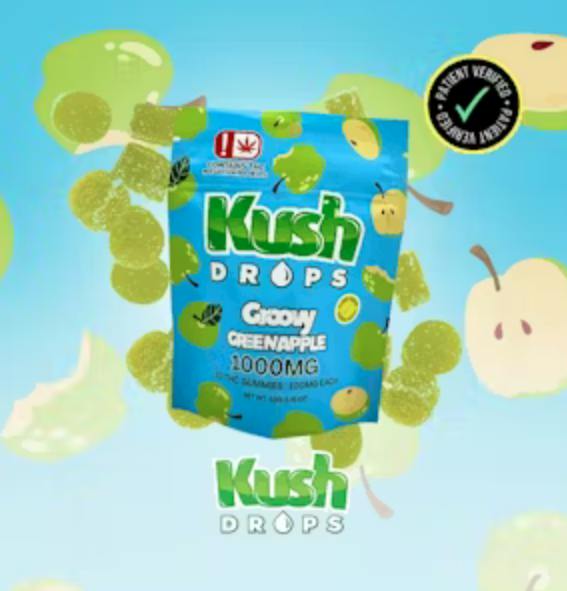 KUSH DROPS - 1000MG GROOVY GREEN APPLE