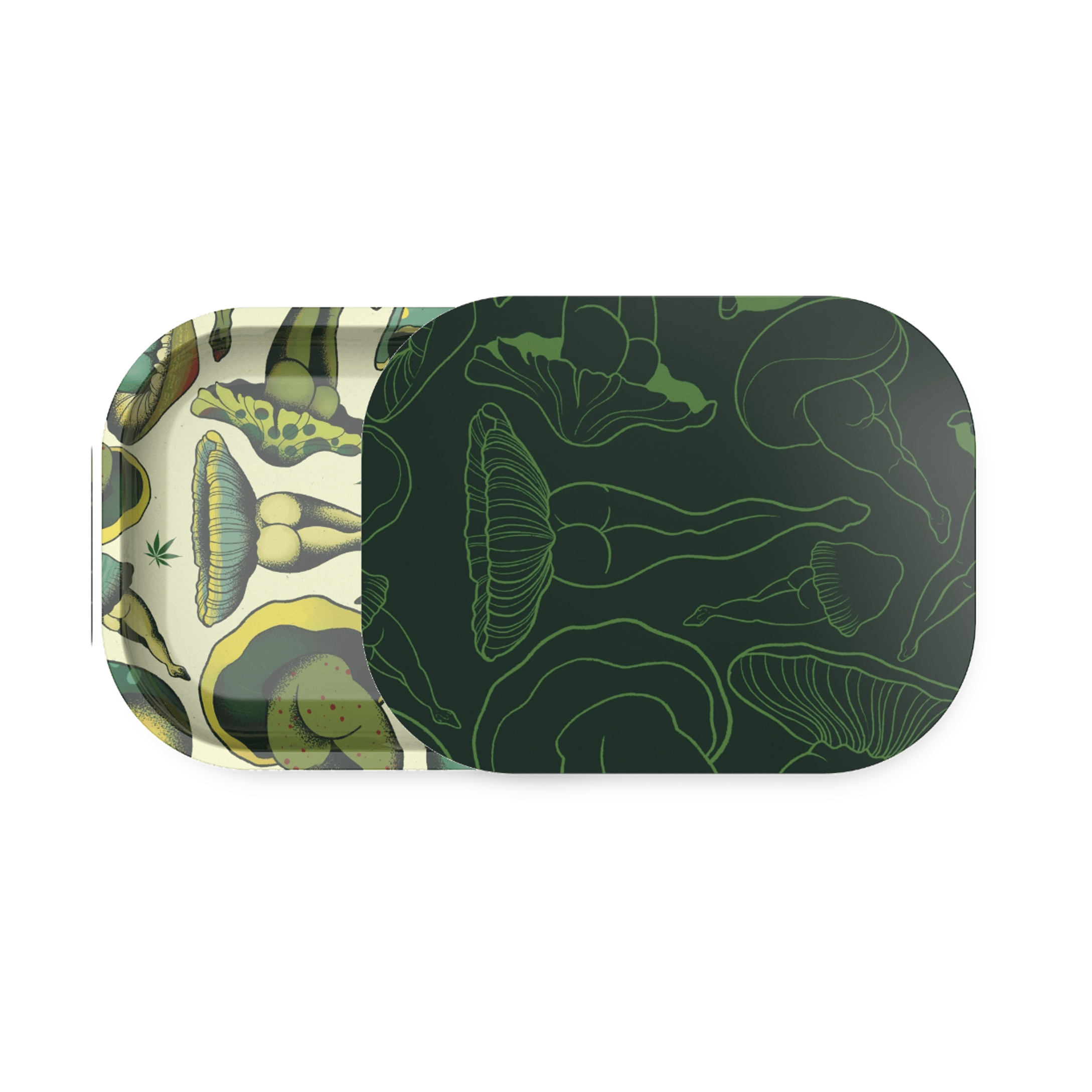ZZZ'S COLLECTIVE - CECI GRANATA ROLLING TRAYS W/MAGNETIC COVER - METAL