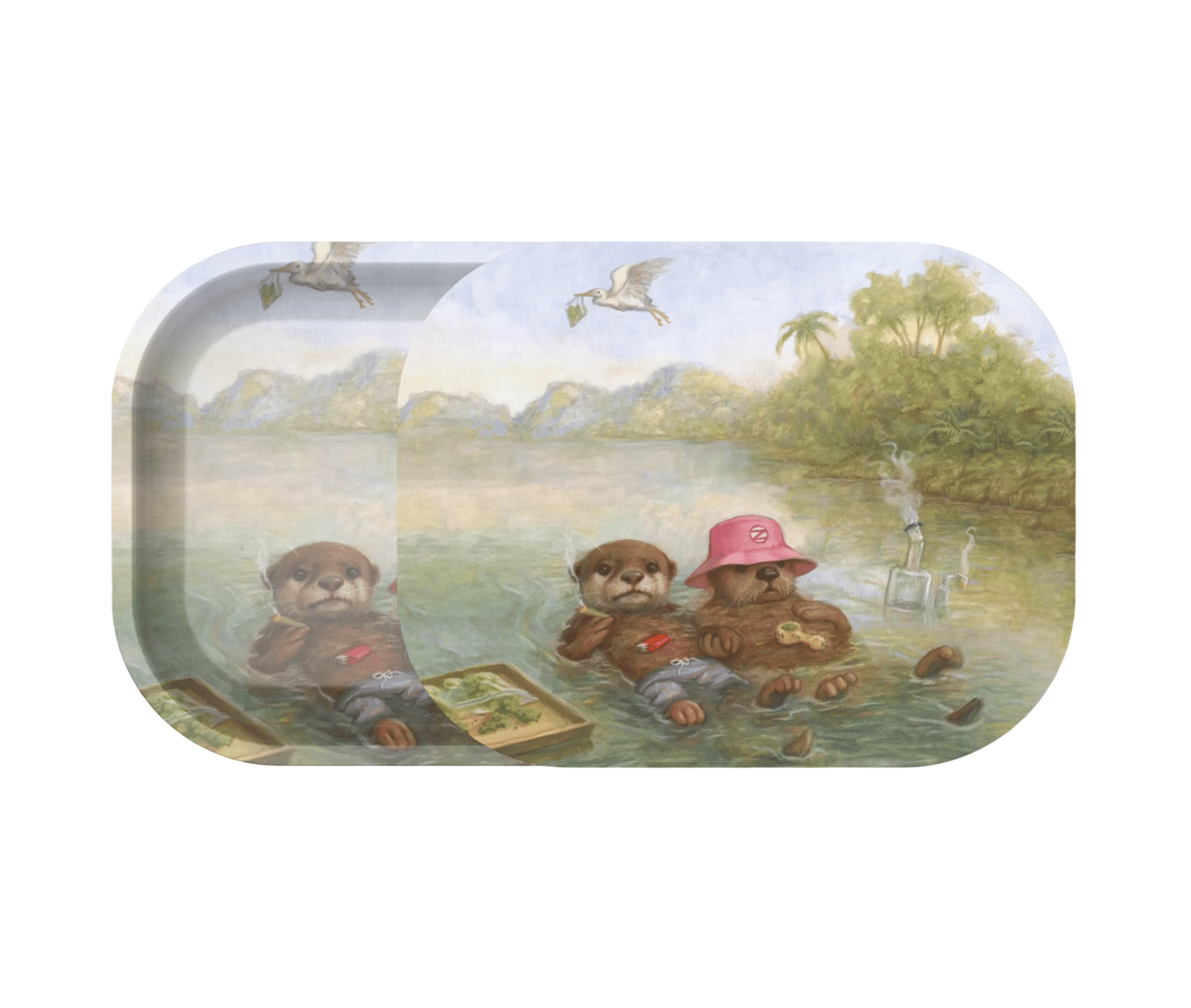 ZZZ'S COLLECTIVE - JOAQUIN CARRENO ROLLING TRAYS W/MAGNETIC COVER - METAL, 5X7