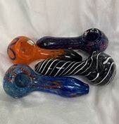 Hanna's Bomb Ass Glass - Rectangle w/ grid pattern - 4" glass handpipe