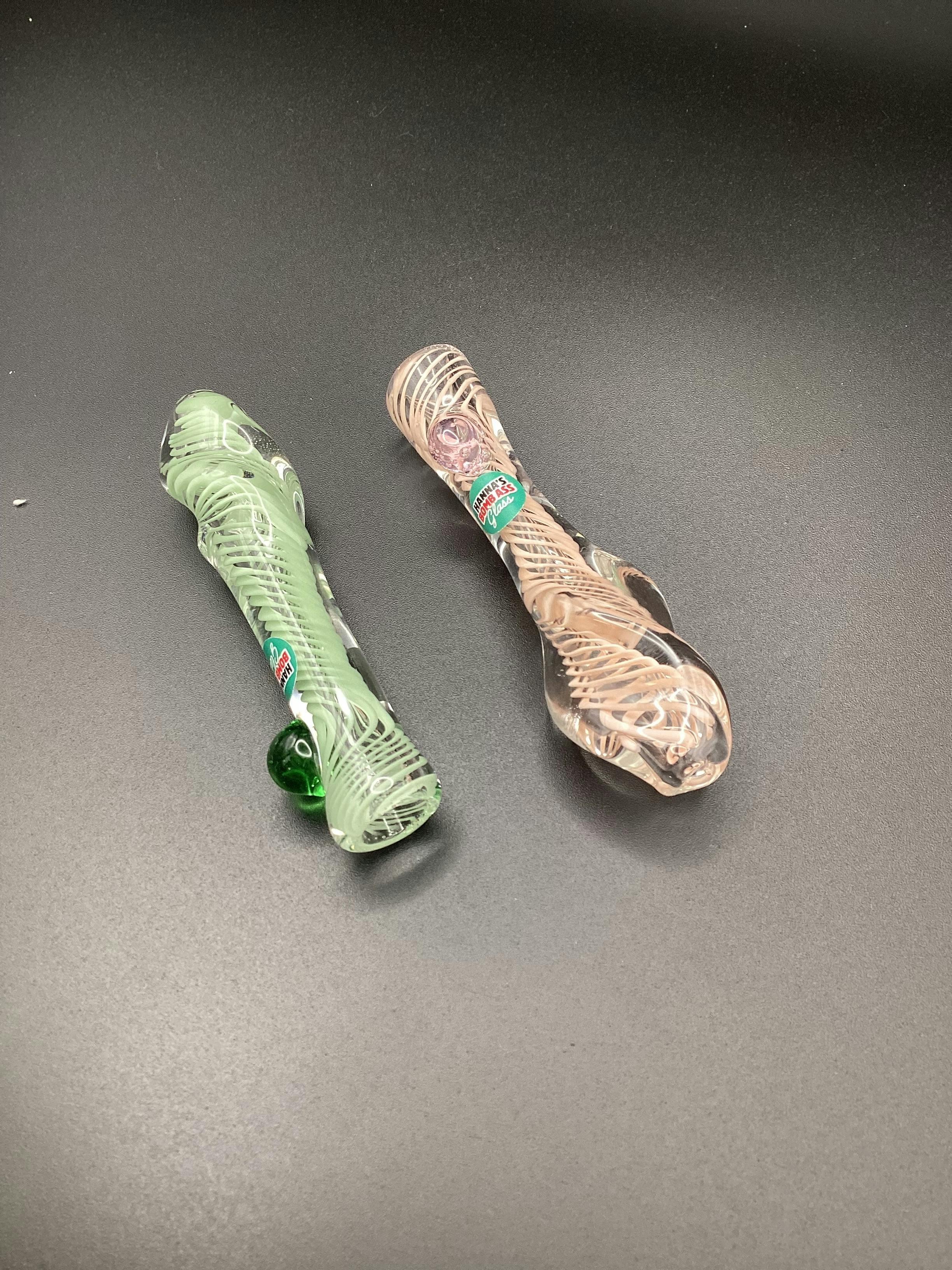 Hanna's Bomb Ass Glass - The Funky mix color - Glass one hitter -