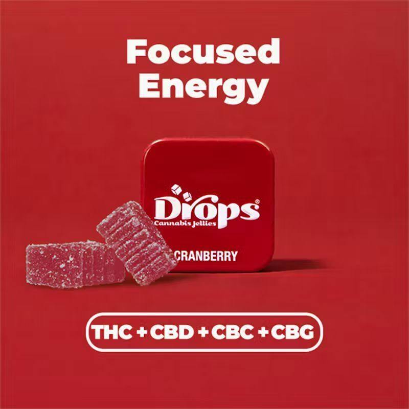 DROPS | 1:1:1:1 THC:CBD:CBC:CBG - CRANBERRY 100MG