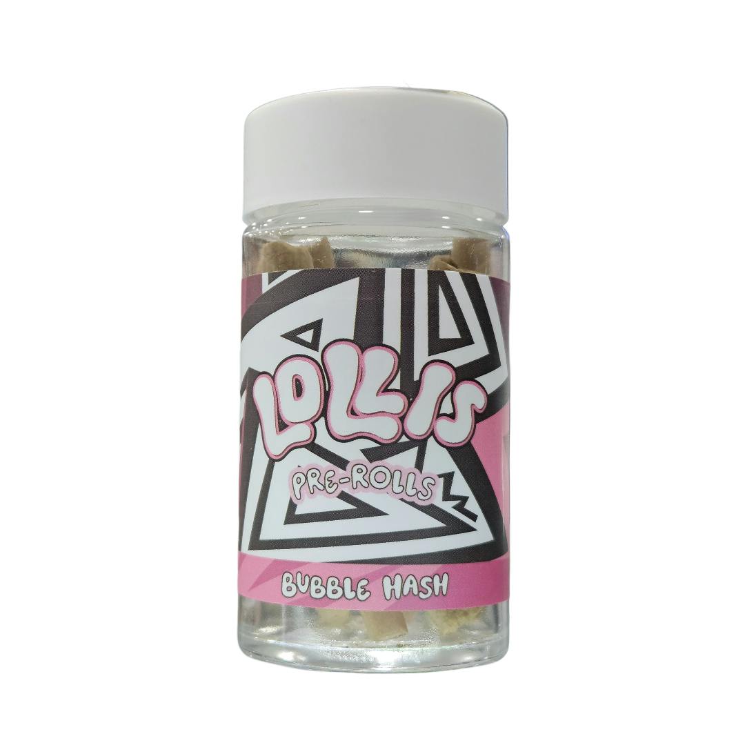 Lolli's Bubble Hash Infused Pre-Rolls 5pk 3g Cherry Pie