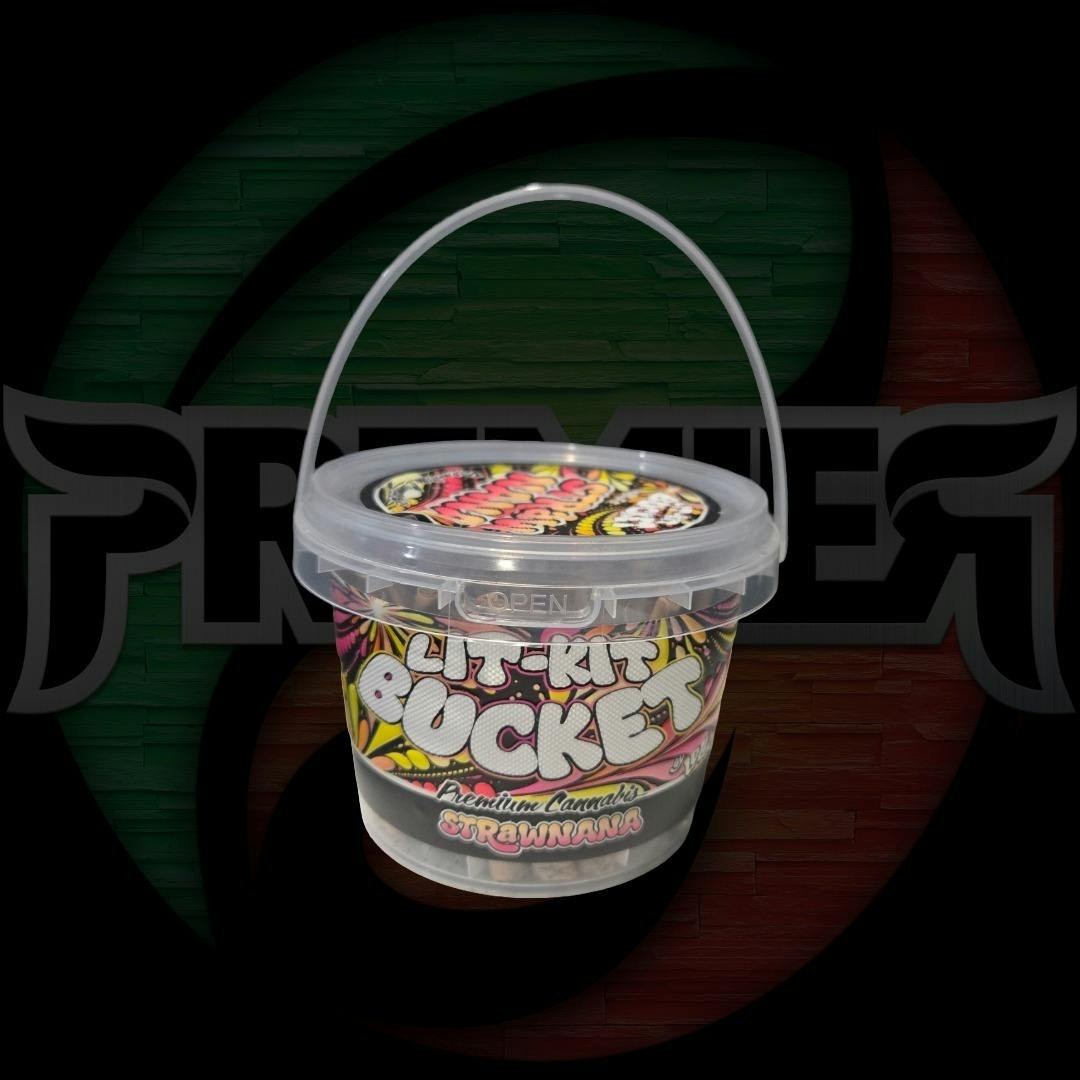 Lit-Kit Bucket 36pk .5g Pre-Rolls Strawnana