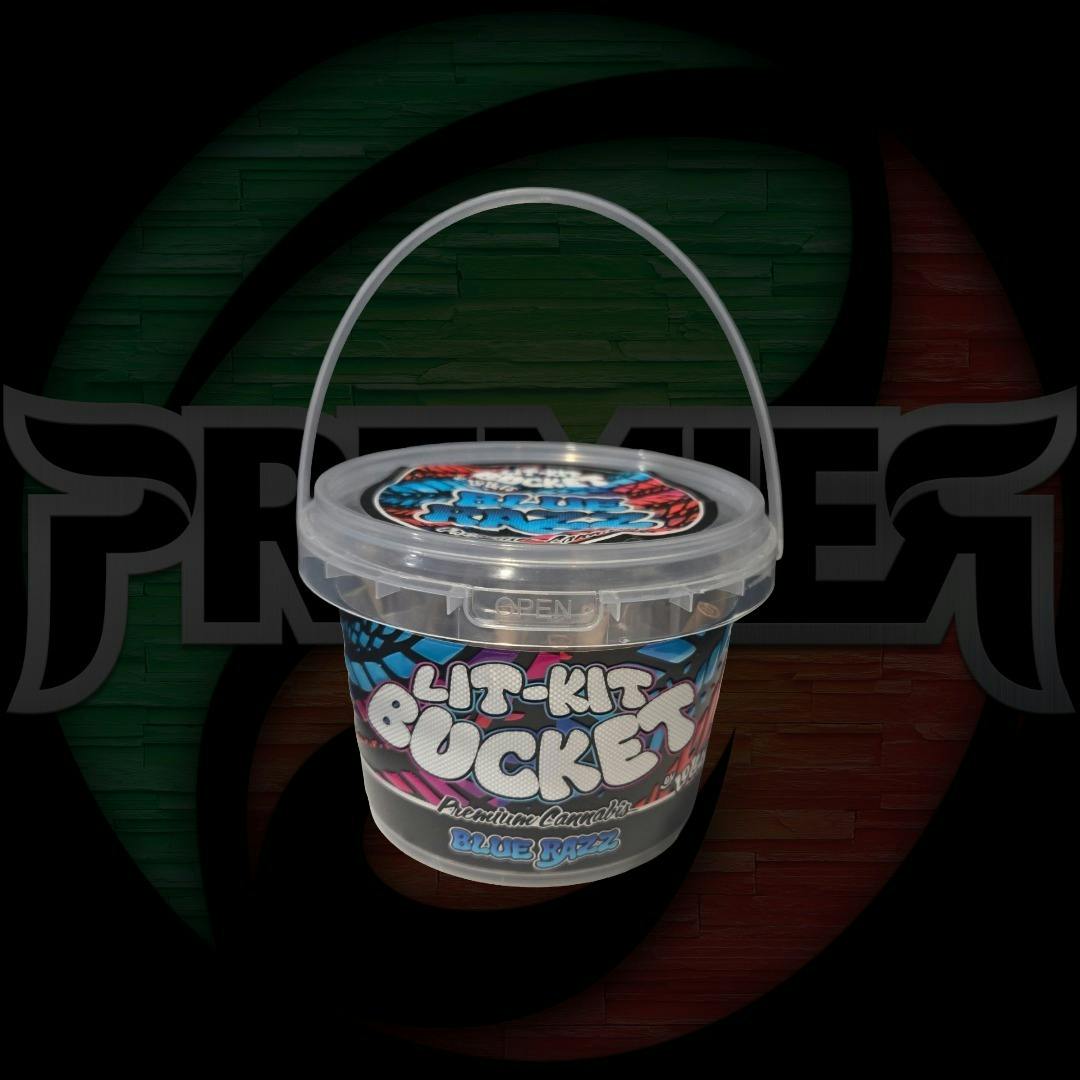 Lit-Kit Bucket 36pk .5g Pre-Rolls Blue Razz