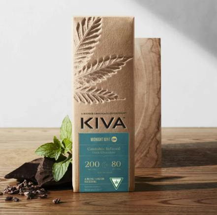 Kiva - Midnight Mint Dark Chocolate THC:CBN - 200mg Chocolate Bar