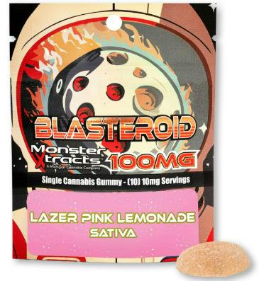 Blasteroid - Lazer Pink Lemonade - 100mg Single Gummy at Nirvana Cannabis - Coldwater