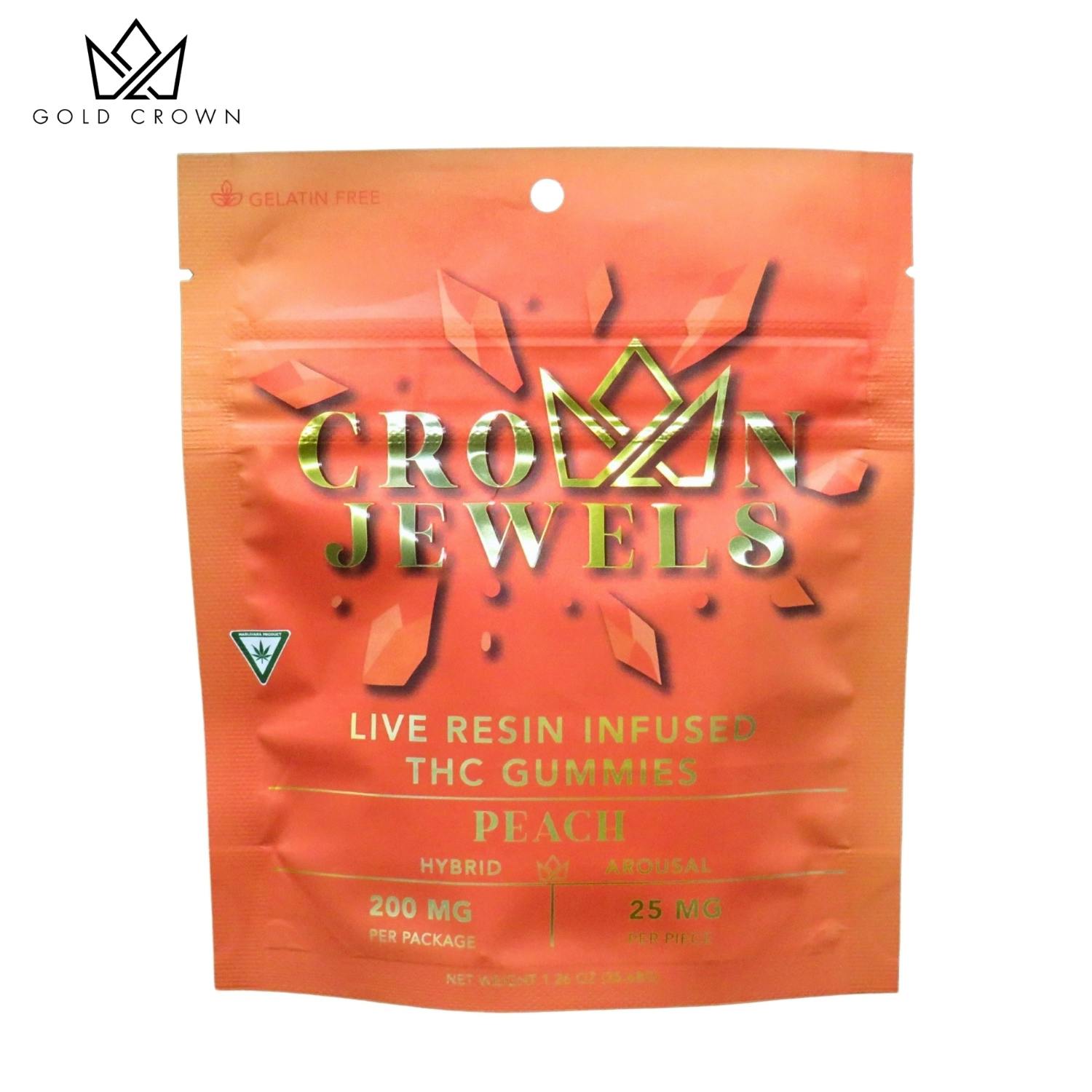 Crown Jewels - Peach - 200mg Gummies (8x25mg)