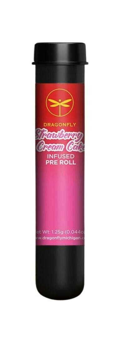 Dragonfly - Strawberry Cream Cake - 1.25g Infused Pre-Roll at Nirvana Cannabis - Marquette