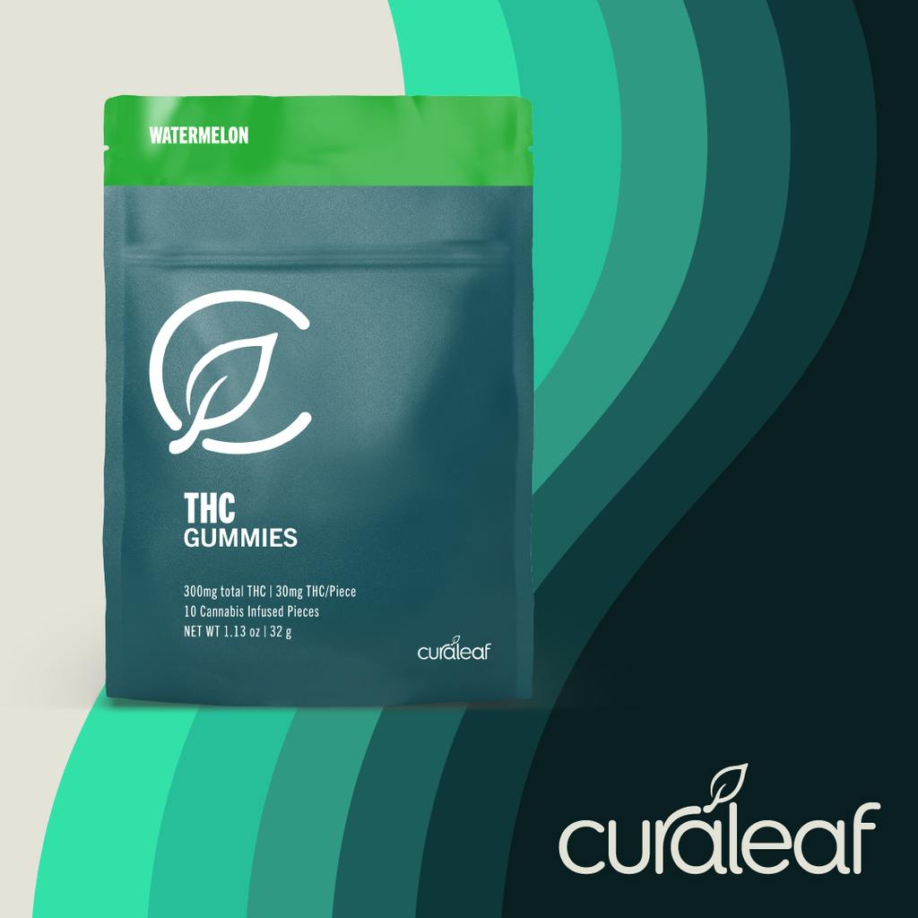 Curaleaf Watermelon Gummy 300mg [10pk] (MED)