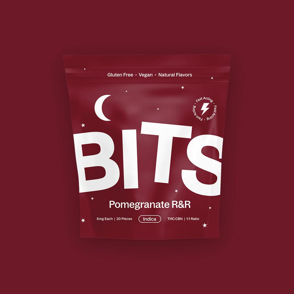 BITS Pomegranate R&R 1:1 THC:CBN Gummy 100mg [20pk]