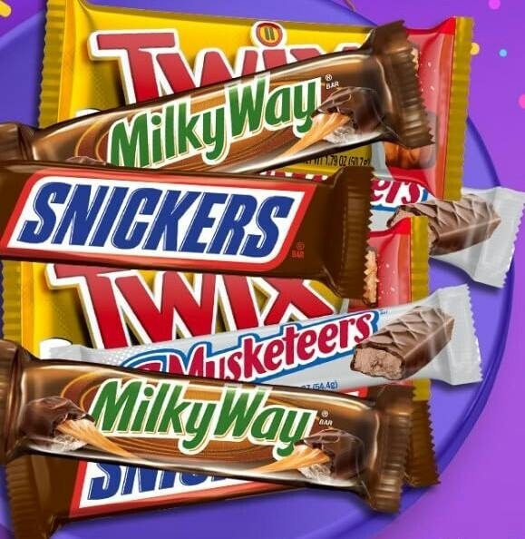 Variety Candy Bars - Snickers, Twix Milky Way & 3Musketeers at Ember Gardens Weed Dispensary Cape Cod
