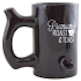 "Roast and Toast" pipe mug- Black (Large)