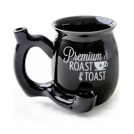 "Roast and Toast" pipe mug- Black (Small)