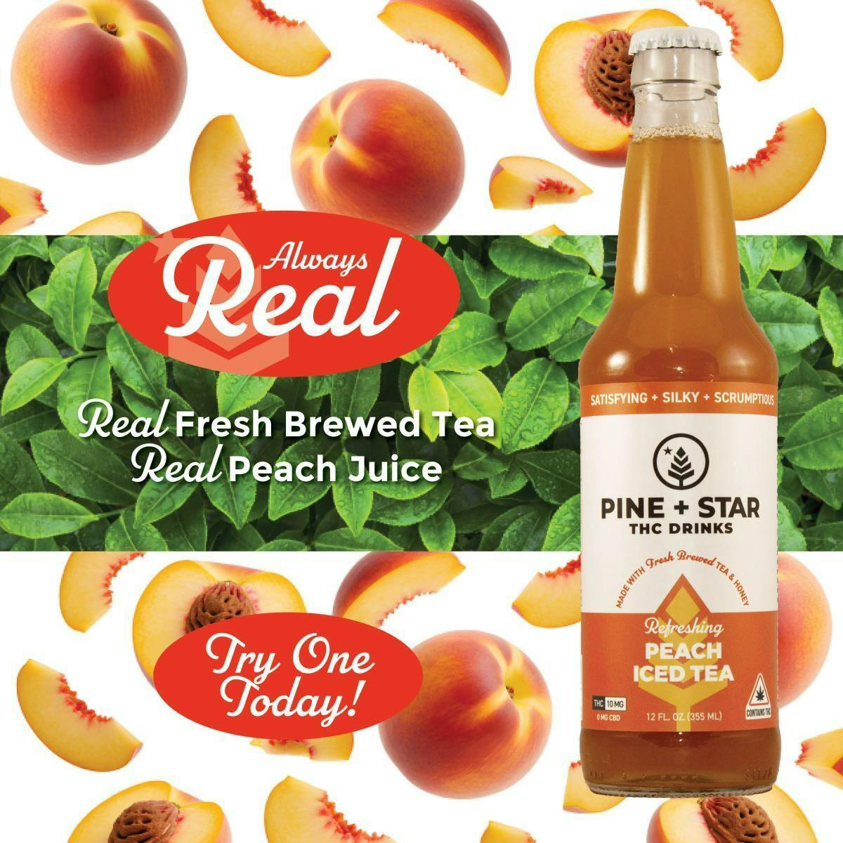 Pine + Star Drink - 10mg - Peach Tea