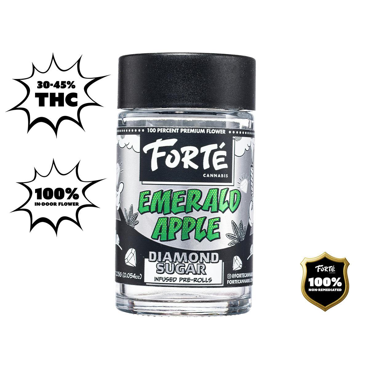 Emerald Apple 5 Pack (2.5g Total) Diamond Sugar Infused Pre-rolls