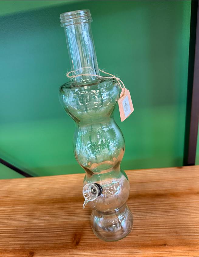 Green Piece | Clear Decorative Bong | Glass