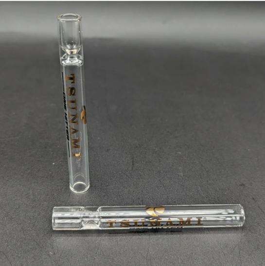 TSUNAMI | Chillum Glass One Hitter | Clear at Farmer's Cannabis Co.
