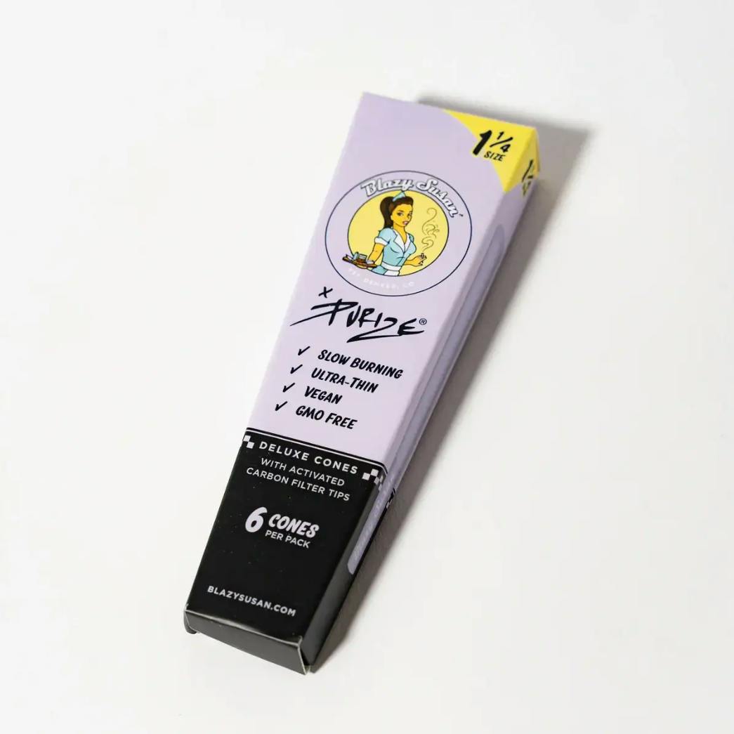 Blazy Susan | Cones with Purize Activated Carbon Filters | 1 1/4 | 6 PK | Purple at Farmer's Cannabis Co.