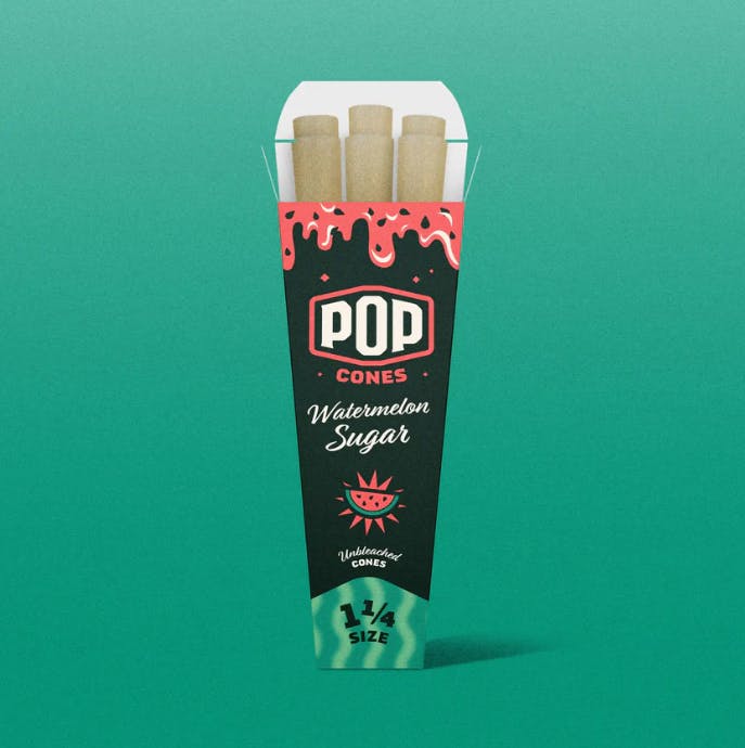 POP Cones | Watermelon Sugar | 1 1/4 | 6 PK at Farmer's Cannabis Co.