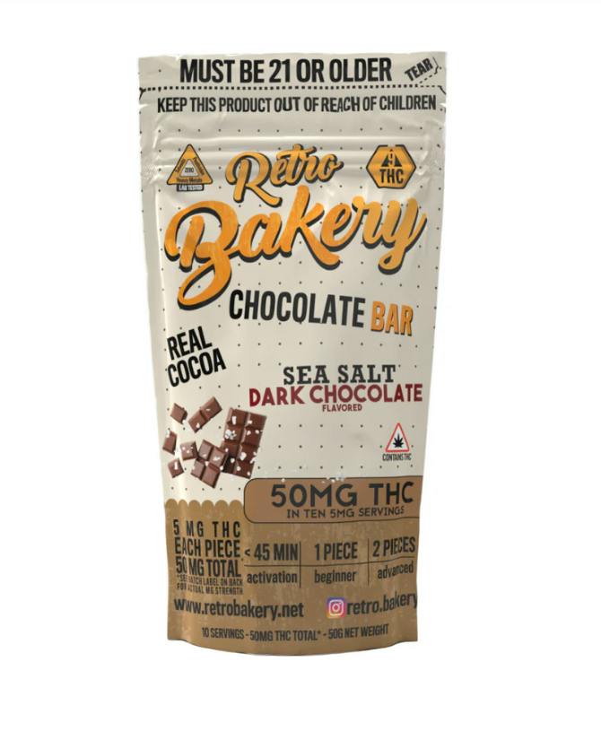 Retro Bakery | Sea Salt Dark Chocolate Bar | 5mg THC at Farmer's Cannabis Co.