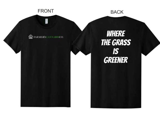 Farmer's Black Tee | Where The Grass is Greener | Medium