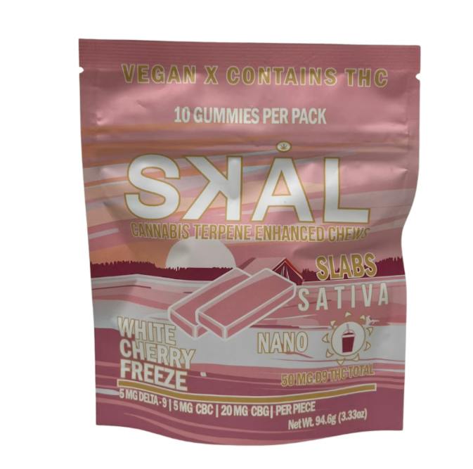 SKÅL Slabs | White Cherry Freeze | 5mg THC | 5mg CBC | 20mg CBG |10ct at Farmer's Cannabis Co.