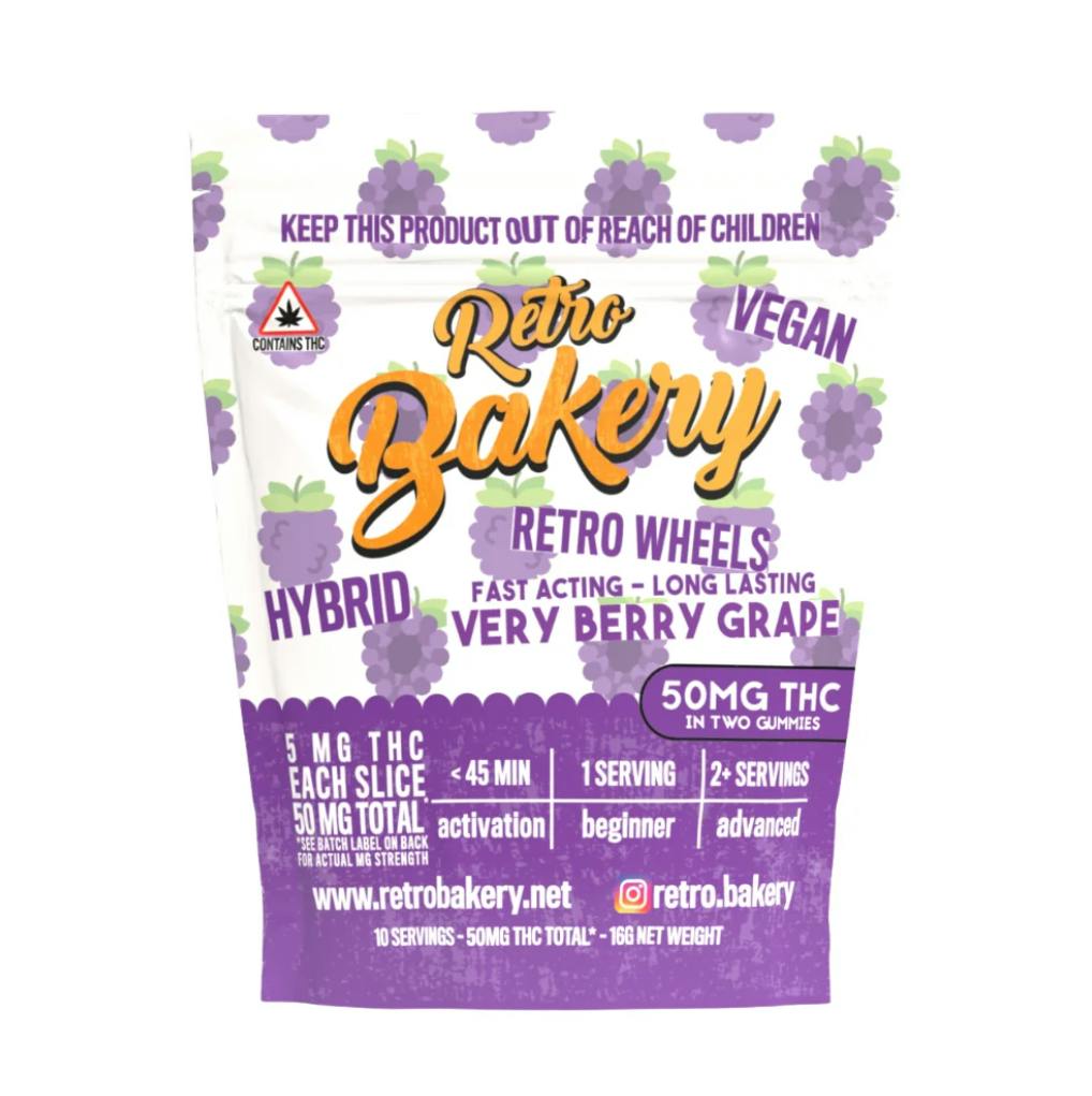 Retro Bakery | Retro Wheels | Very Berry Grape | 5mg THC at Farmer's Cannabis Co.