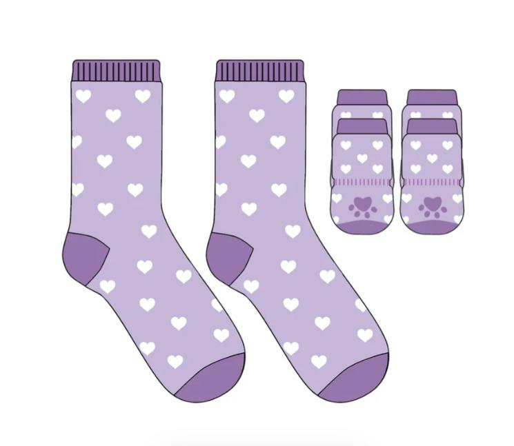 PET & OWNER MATCHING SOCKS | PURPLE HEART