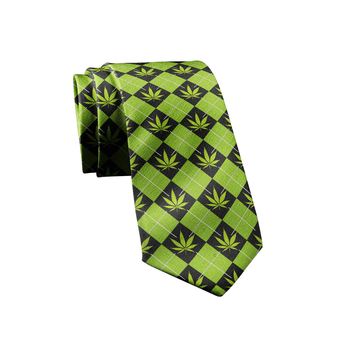 NECK TIE | MARIJUANA ARGYLE