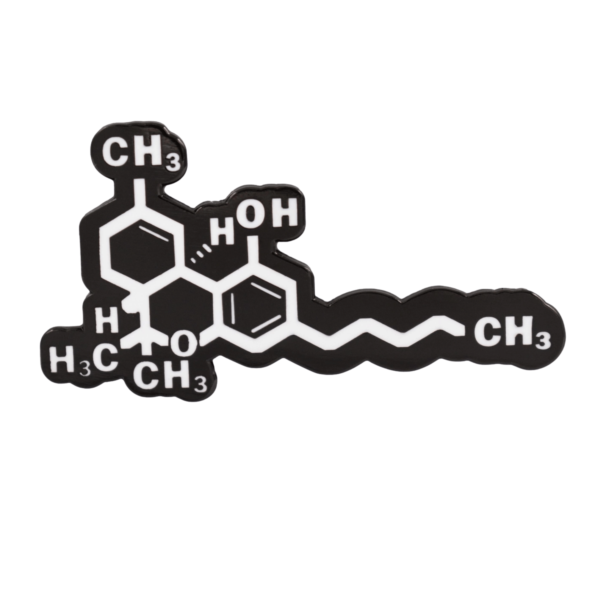 PIN | THC MOLECULE | BLACK & WHITE
