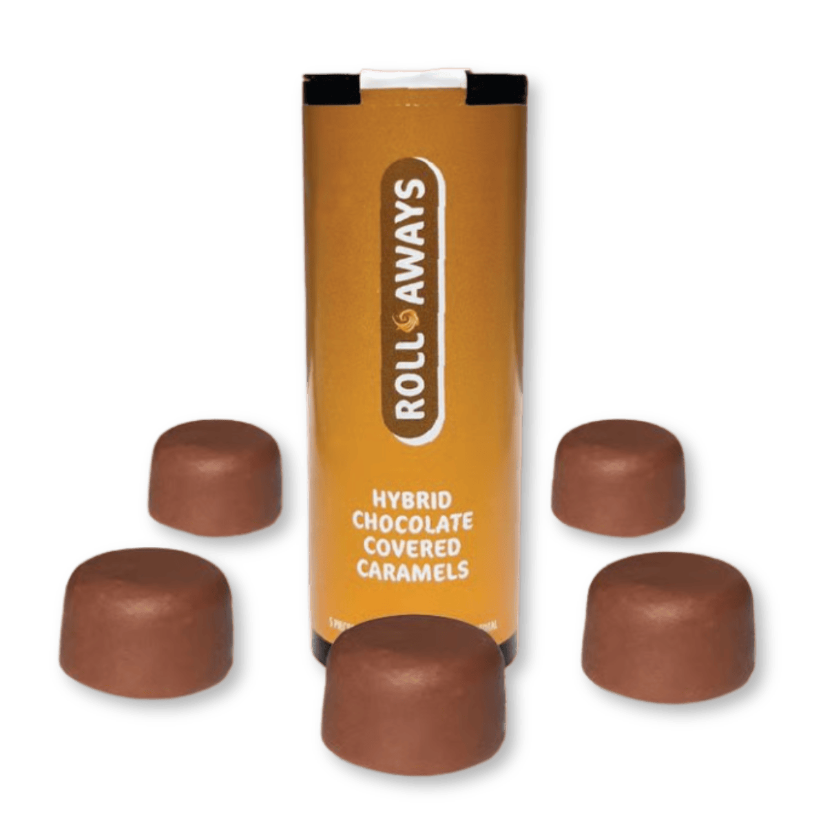 CHOCOLATE | ROLL-AWAY | CHOCOLATE COVERED CARAMEL | 100MG | 5PK