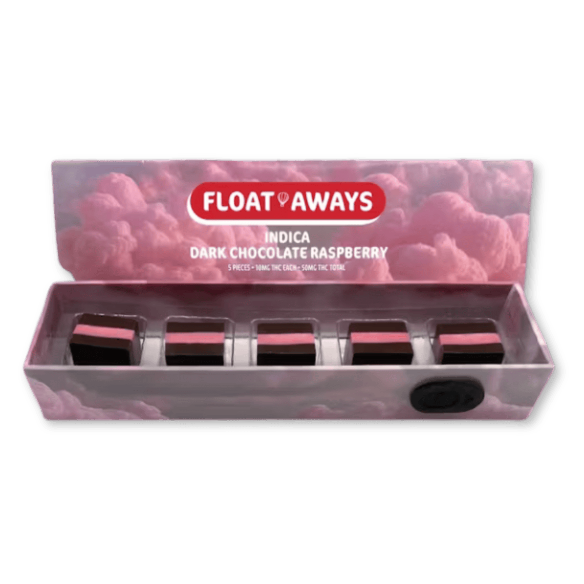 CHOCOLATE | FLOAT-AWAY | DARK CHOCOLATE RASPBERRY | 50MG | 5PK