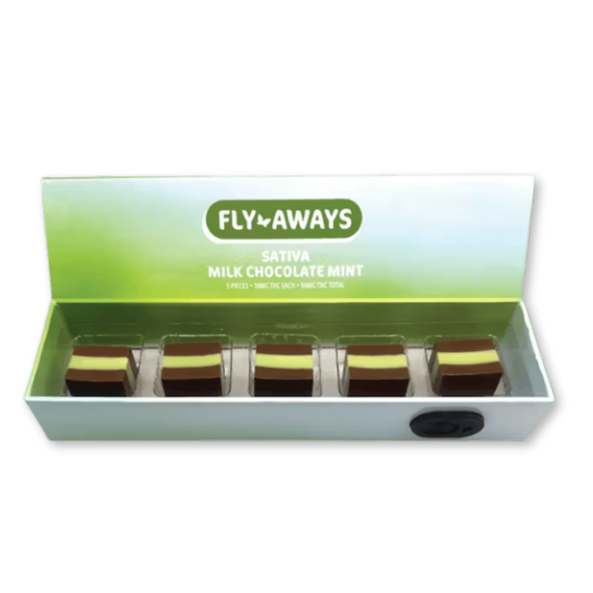 CHOCOLATE | FLY-AWAY | MILK CHOCOLATE MINT | 50MG | 5PK