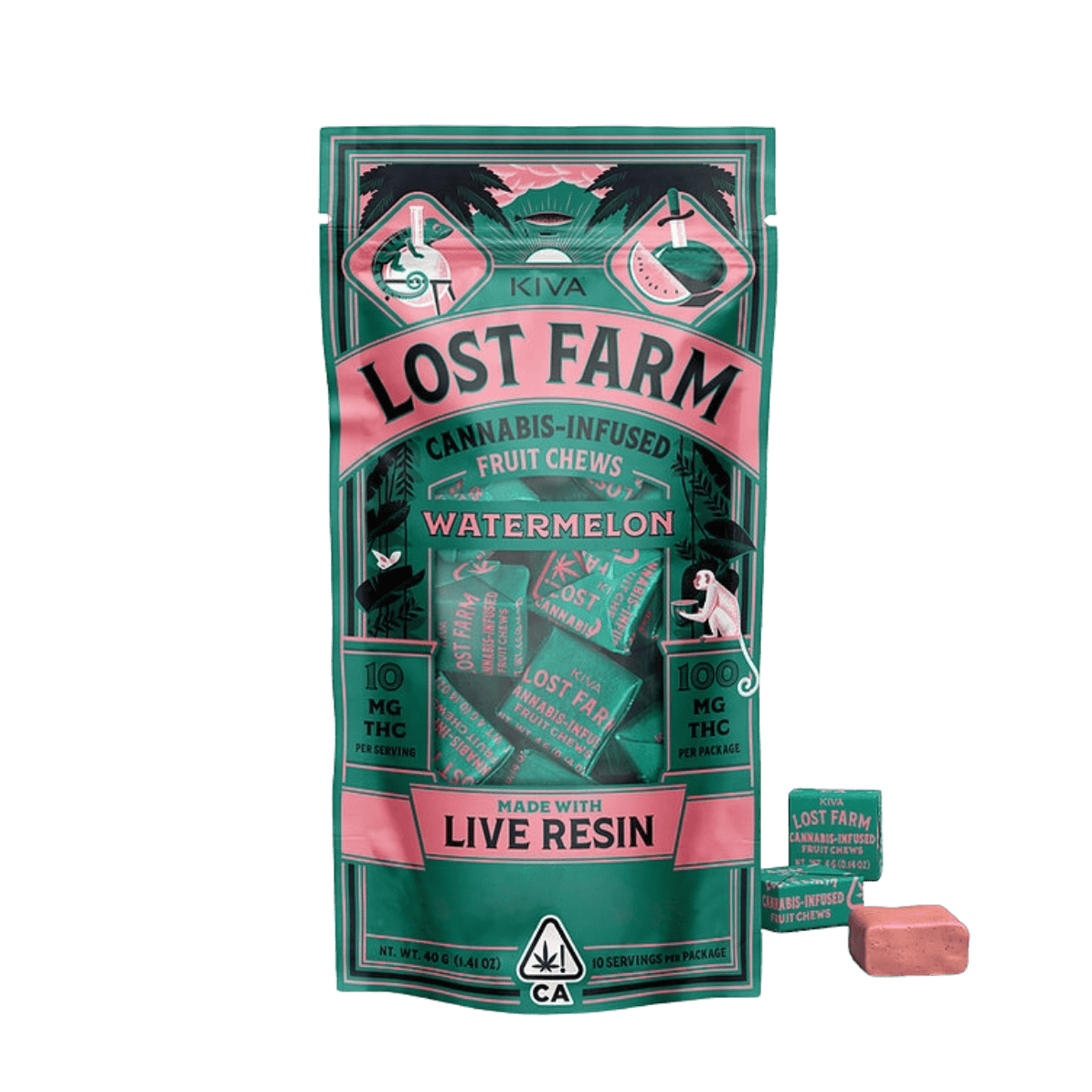 FRUIT CHEW | LIVE RESIN | WATERMELON | 100MG | 10PK