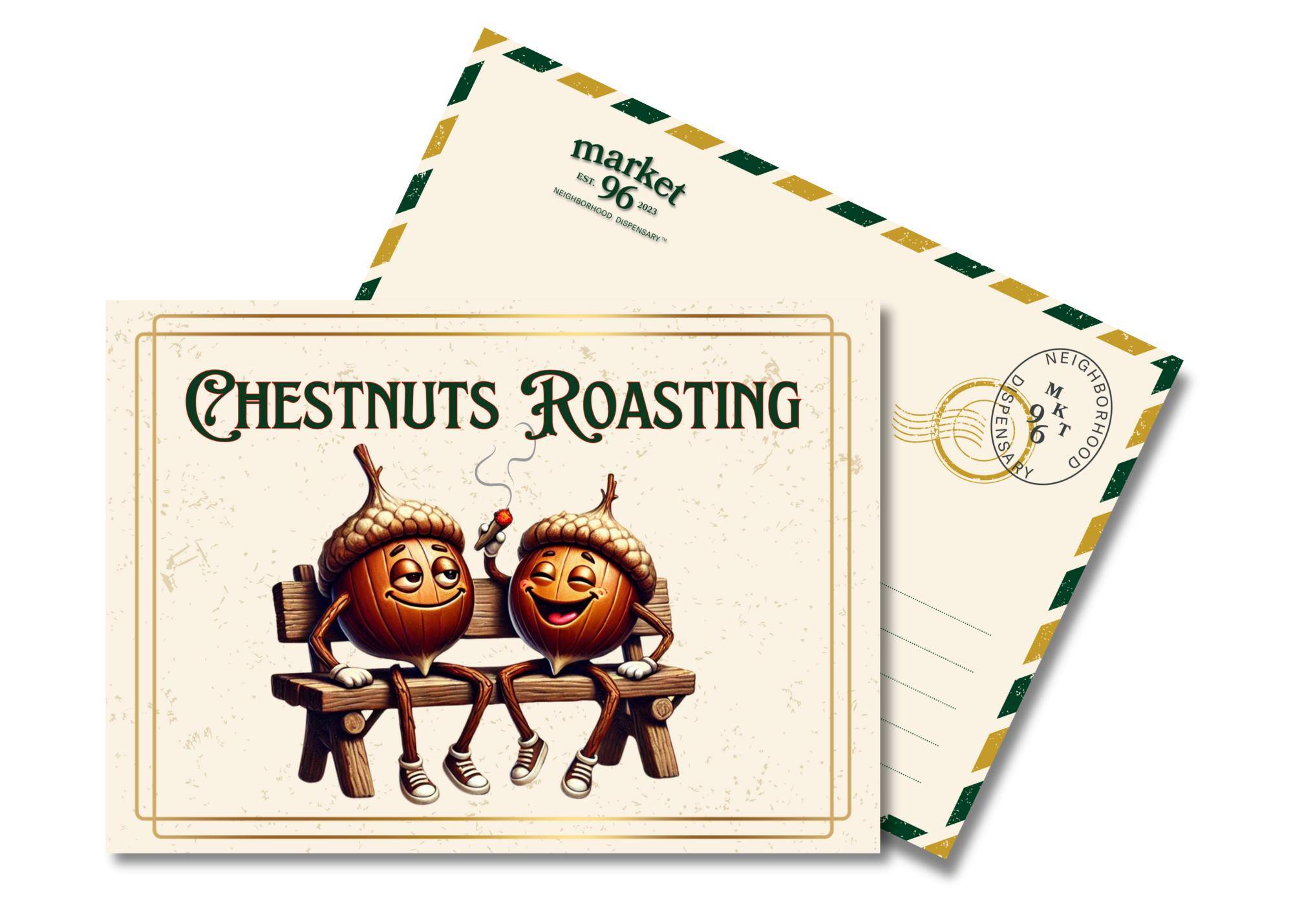 LIMITED EDITION POSTCARD | CHESTNUTS ROASTING