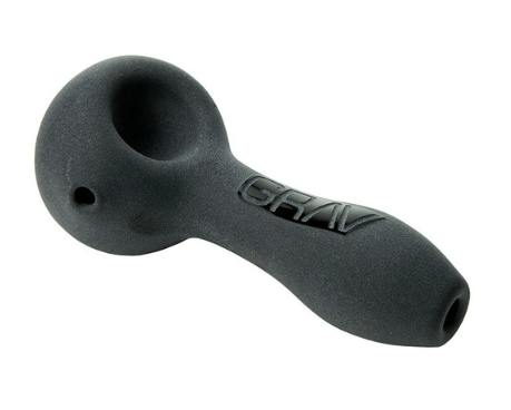 4“ SANDBLASTED SPOON HAND PIPE | BLACK