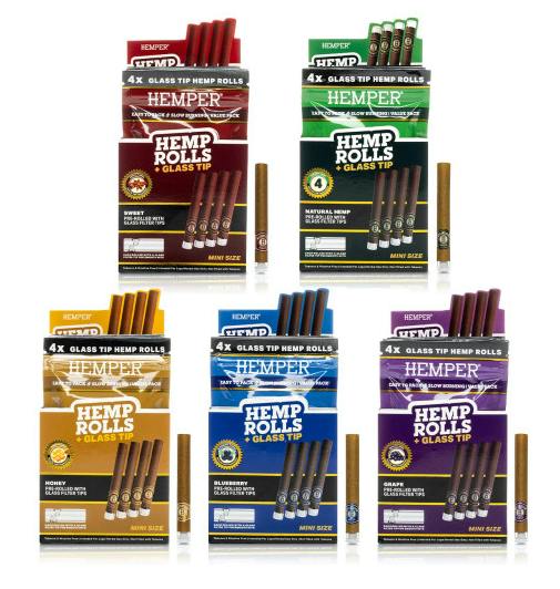 HEMP CONES WITH GLASS TIP | MANGO | MINI | 4PK