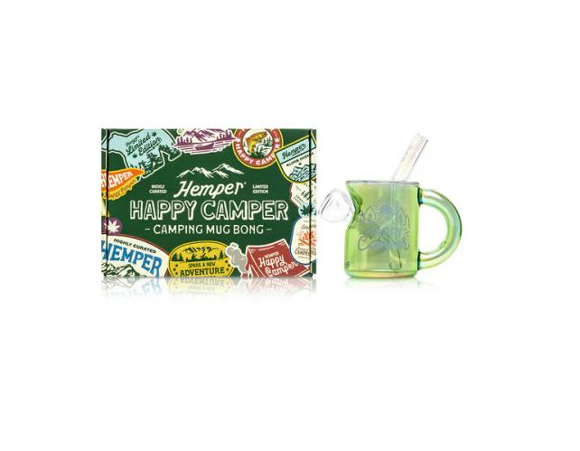 HAPPY CAMPER MUG WATER PIPE