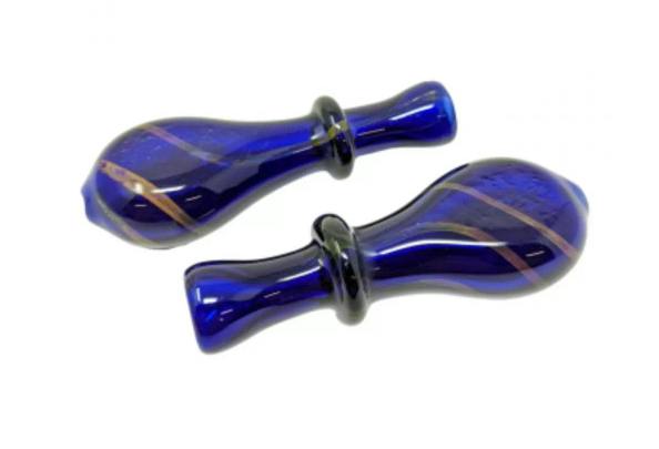 3.3" BLUE BODY GOLD STREAK CHILLUM