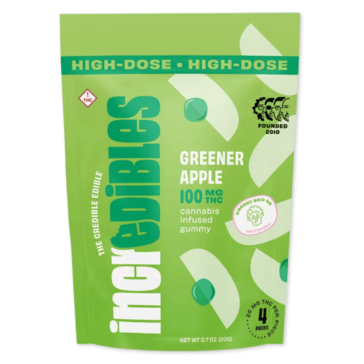 GUMMY | GREENER APPLE | 100MG | 4PK